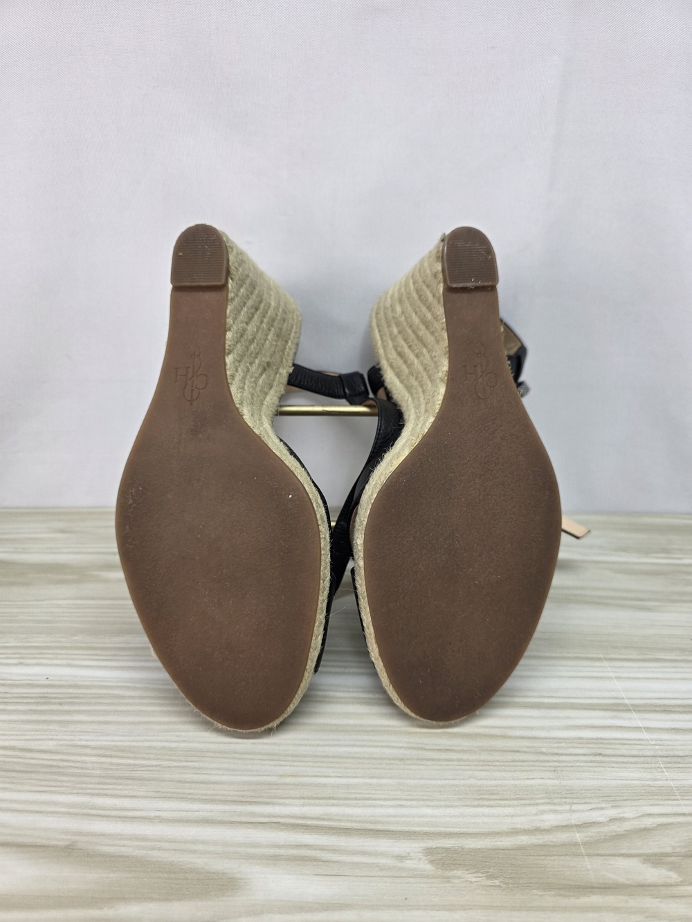 Cole Haan Hart Black Espadrille Wedge Sandals Size 9B - Picture 9 of 11
